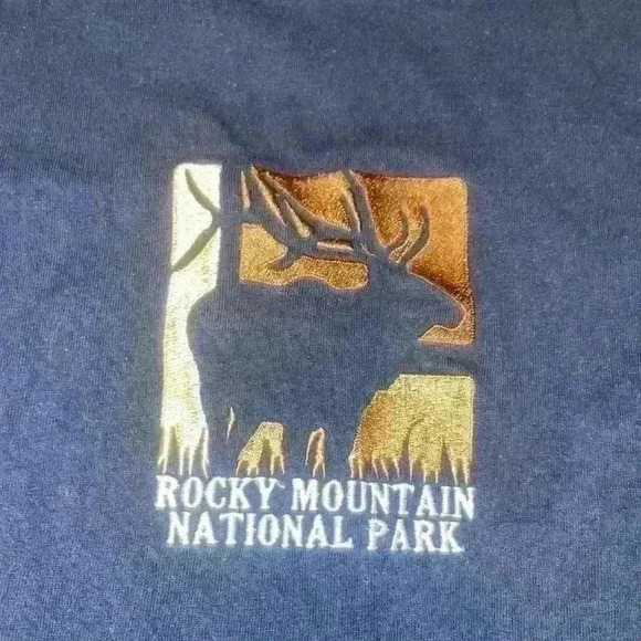 Rocky Mountain National Park Embroidered T-Shirt - Picture 2 of 4